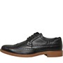 Lambretta Mens Henry Brogue Shoes Black