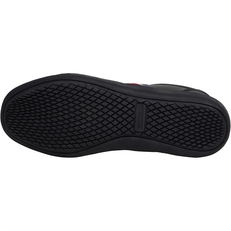Lambretta Mens Vulkan Trainers Black PU