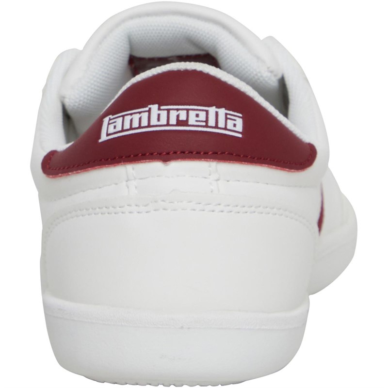 Lambretta Mens Vulkan Trainers White PU