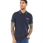 Lambretta Mens Twin Tipped Polo Navy/Fern/Deep Lake