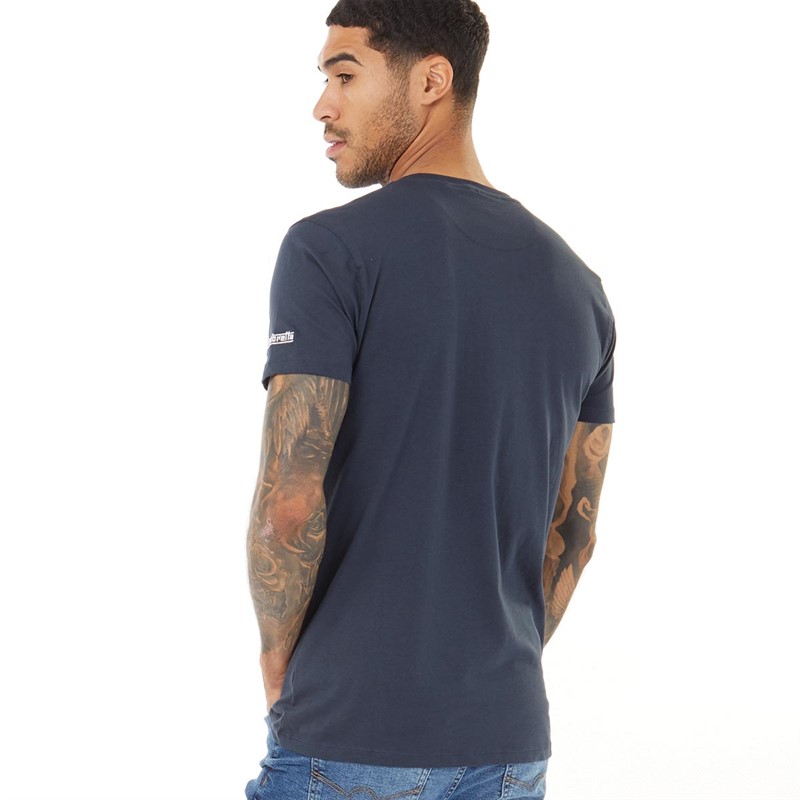 Lambretta Mens Paisley Target T-Shirt Navy