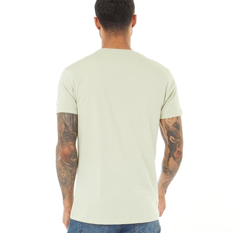 Lambretta Mens Paisley Target T-Shirt Stone