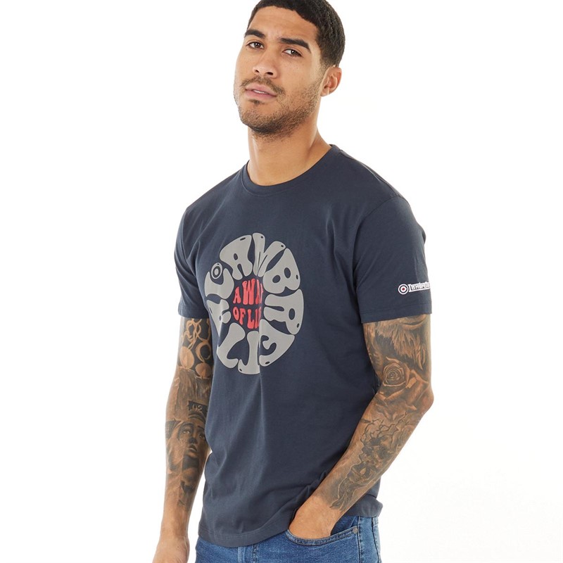 Lambretta Mens Festival T-Shirt Navy