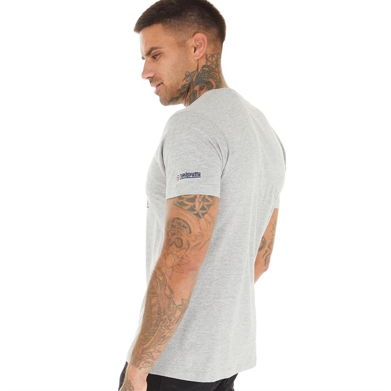 Lambretta Mens Record T-Shirt Grey Marl