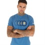 Lambretta Mens Target Fade T-Shirt Dark Blue