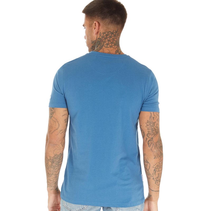 Lambretta Mens Target Fade T-Shirt Dark Blue