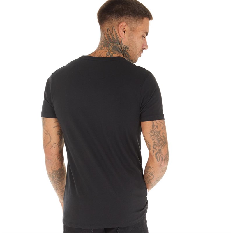 Lambretta Mens Two Tone Box T-Shirt Black
