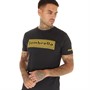 Lambretta Mens Two Tone Box T-Shirt Black/Gold