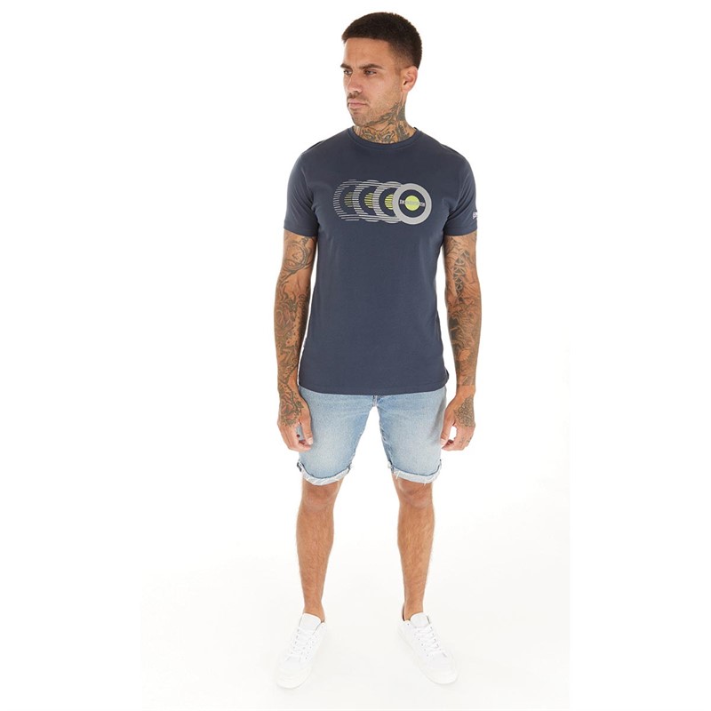 Lambretta Mens Target Fade T-Shirt Navy