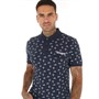 Lambretta Mens Paisley Polo Navy/Sky
