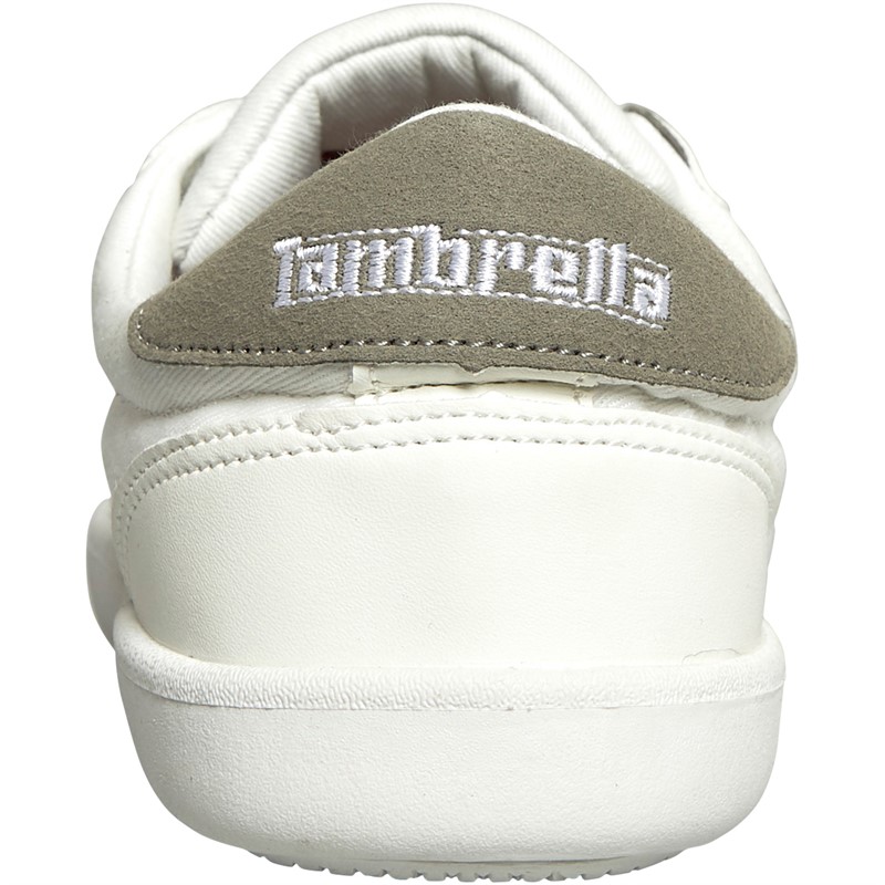 Lambretta Mens Vulkan Trainers White/Grey