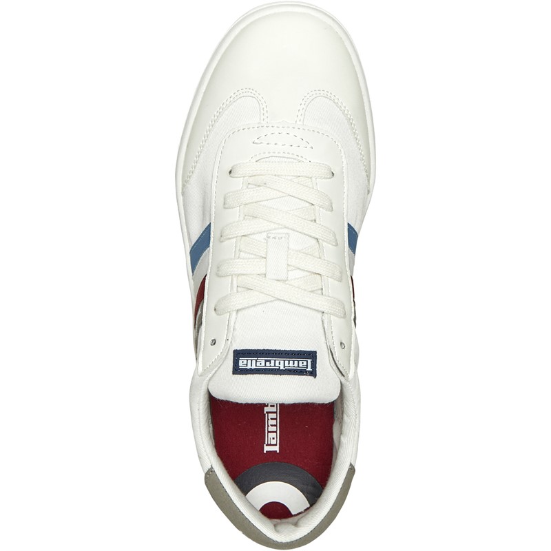 Lambretta Mens Vulkan Trainers White/Grey