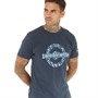 Lambretta Mens Paisley Logo T-Shirt Navy