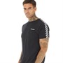 Lambretta Mens Two Tone Taped T-Shirt Black