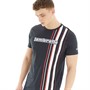 Lambretta Mens Racing Stripe T-Shirt Navy/Red/White