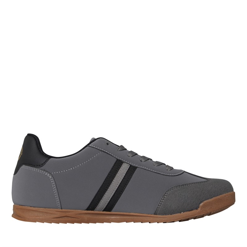 Lambretta Mens Tackle Trainers Charcoal/Black