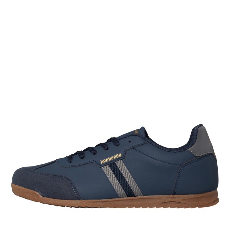 Buy Lambretta Mens Tackle Trainers Navy Charcoal