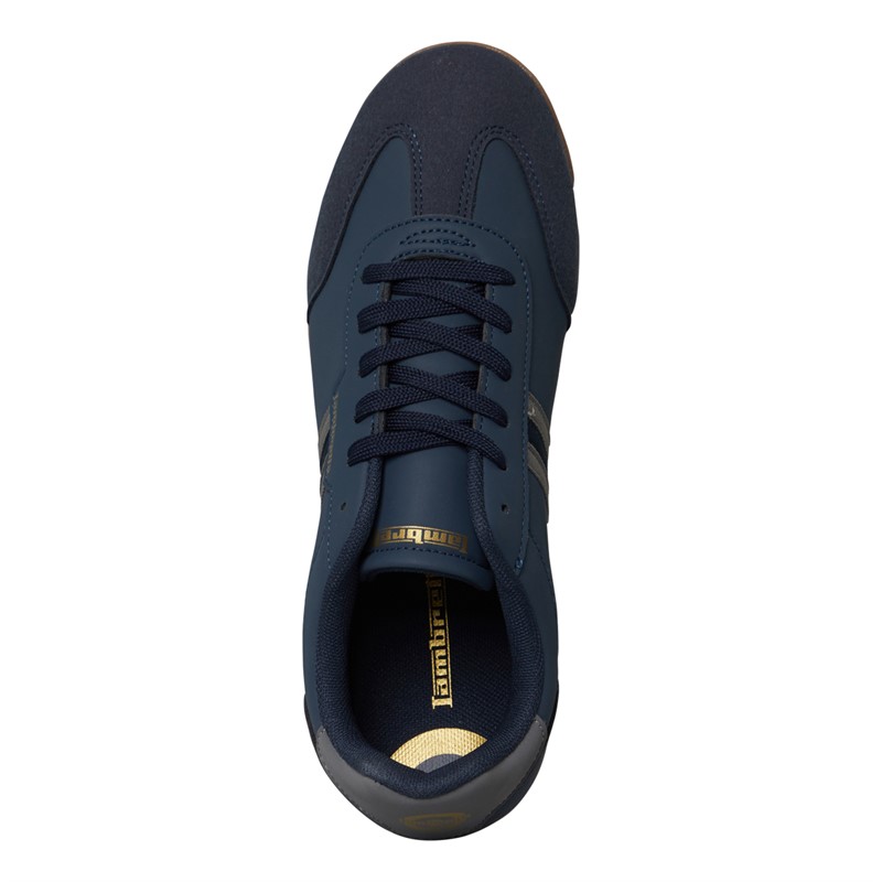 Lambretta Mens Tackle Trainers Navy/Charcoal