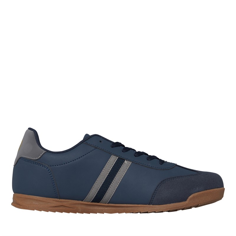 Lambretta Mens Tackle Trainers Navy/Charcoal