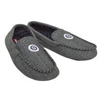 Lambretta Mens Bug Slippers Grey Herringbone