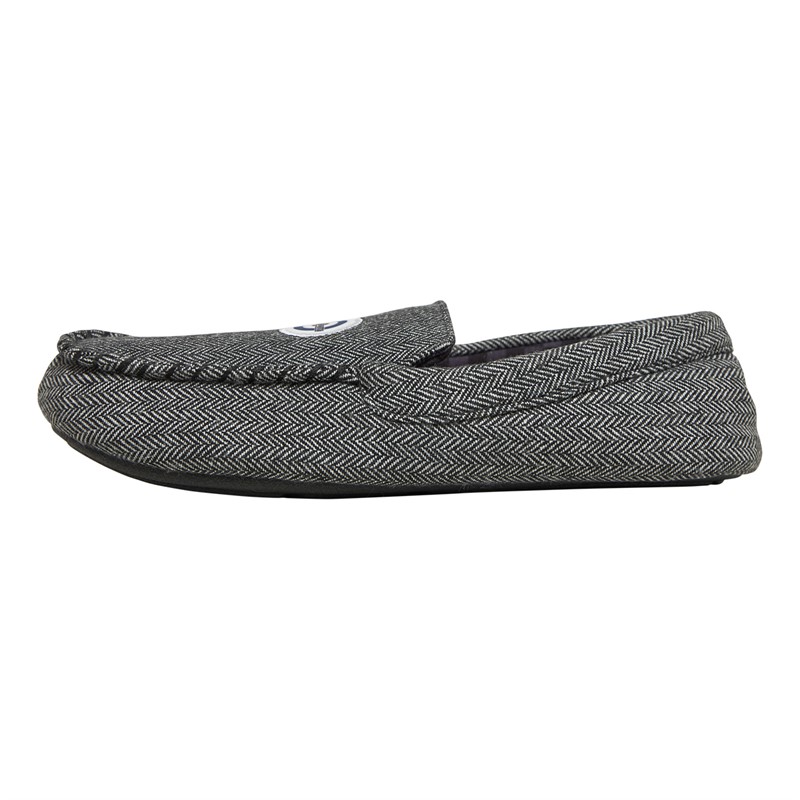 Lambretta Mens Bug Slippers Grey Herringbone