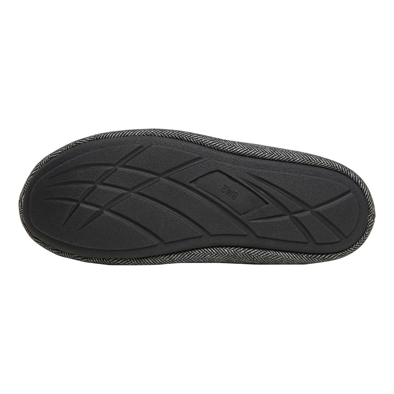 Lambretta Mens Bug Slippers Grey Herringbone