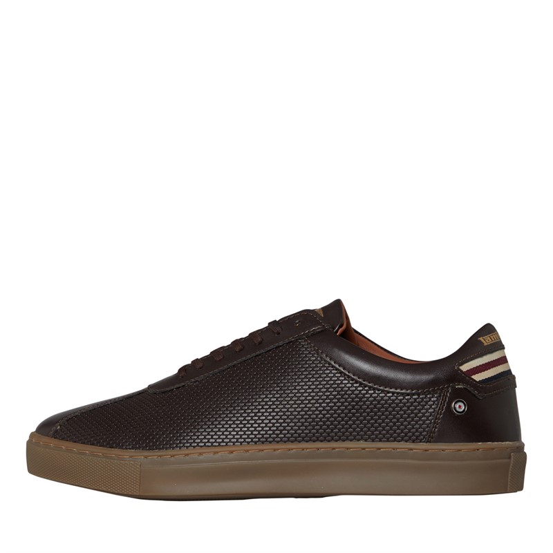 Lambretta Mens Polter Trainers Chocolate/Gum