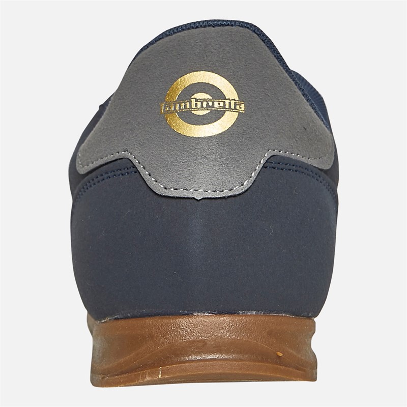 Lambretta Mens Tackle Trainers Navy/Charcoal