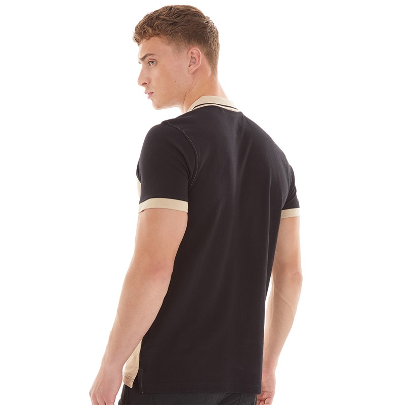 Lambretta Mens Vintage Polo Black/Nomad