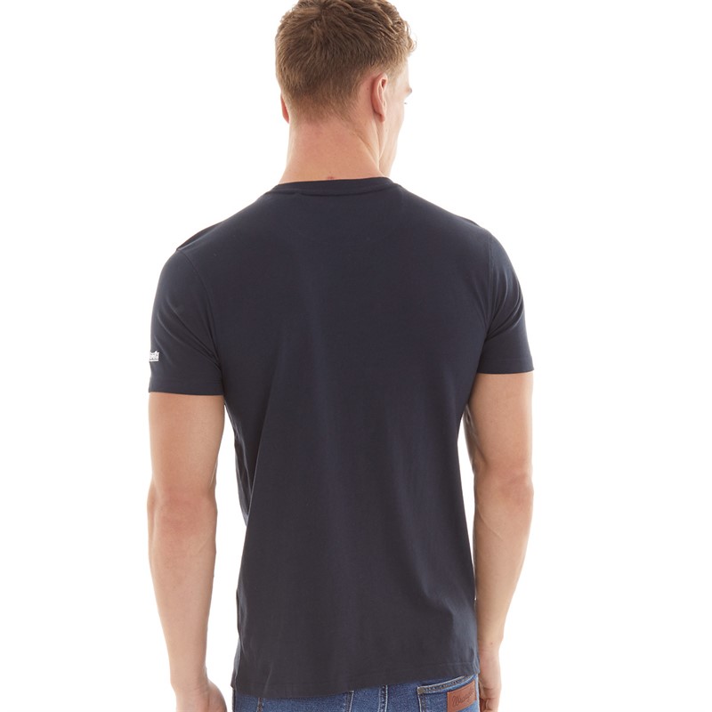 Lambretta Mens Classic Stripe T-Shirt Navy