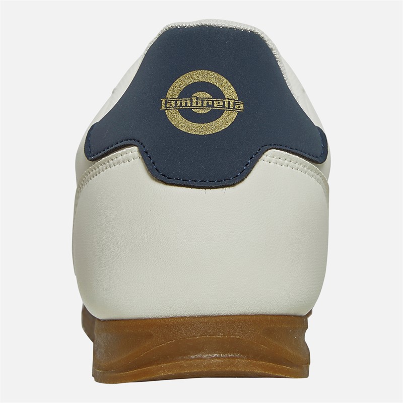 Lambretta Mens Tackle Trainers White/Navy