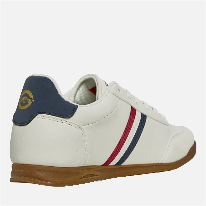 Lambretta Mens Tackle Trainers White/Navy
