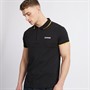 Lambretta Mens Paisley Lined Polo Black/Gold