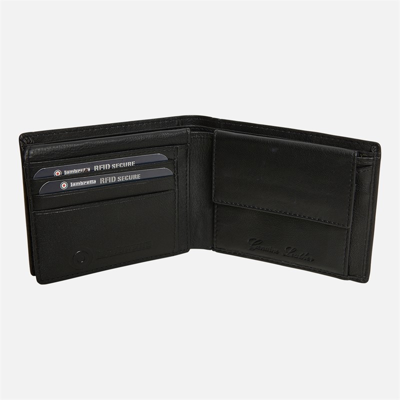 Lambretta Mens Leather Wallet Black