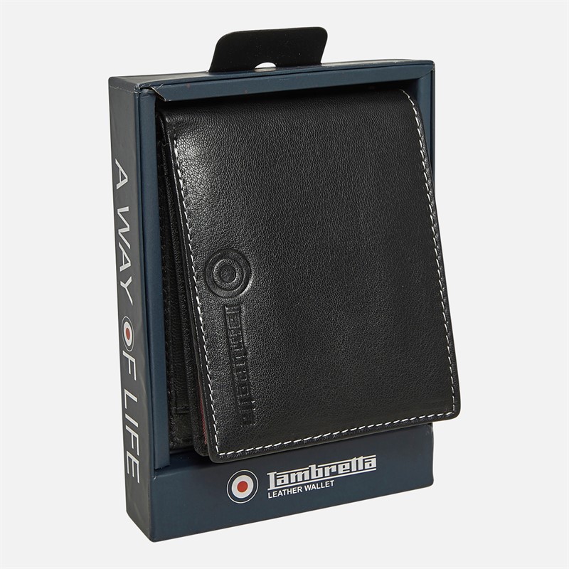 Lambretta Mens Leather Wallet Black