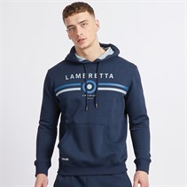 Lambretta Mens Contrast Target Hoodie Navy