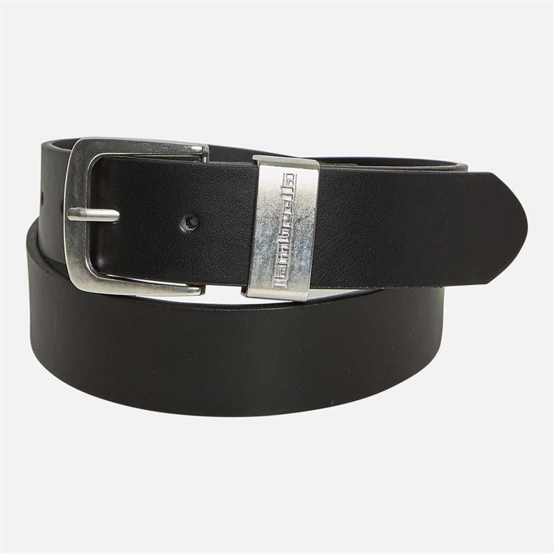 Lambretta Mens Leather Belt Black