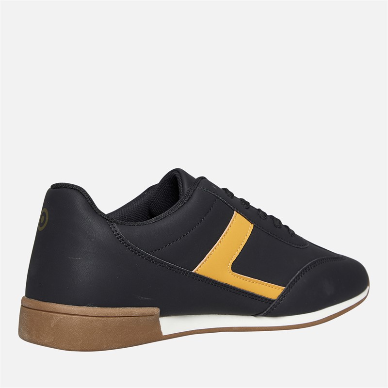 Lambretta Mens Panther Trainers Black/Gold
