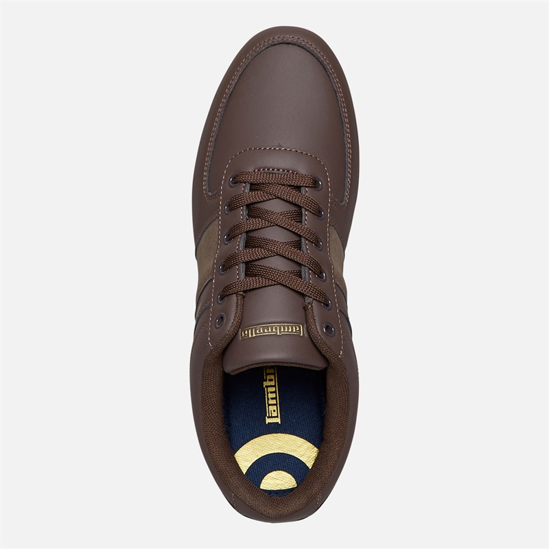 Lambretta Mens Euro Trainers Chocolate