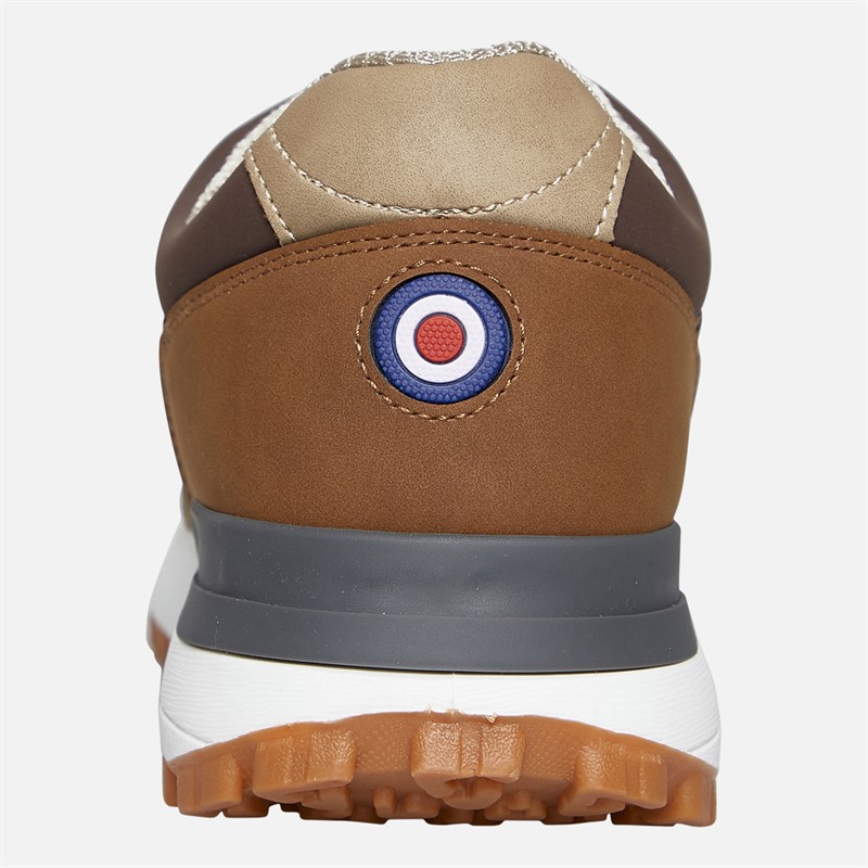 Lambretta Mens Echo 2 Trainers Tan/Choc