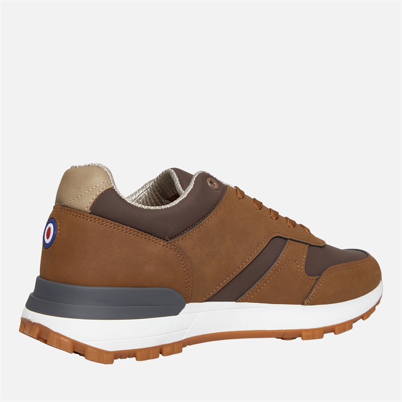 Lambretta Mens Echo 2 Trainers Tan/Choc