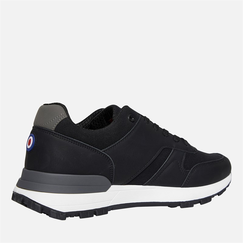 Lambretta Mens Echo 2 Trainers Black/Charcoal