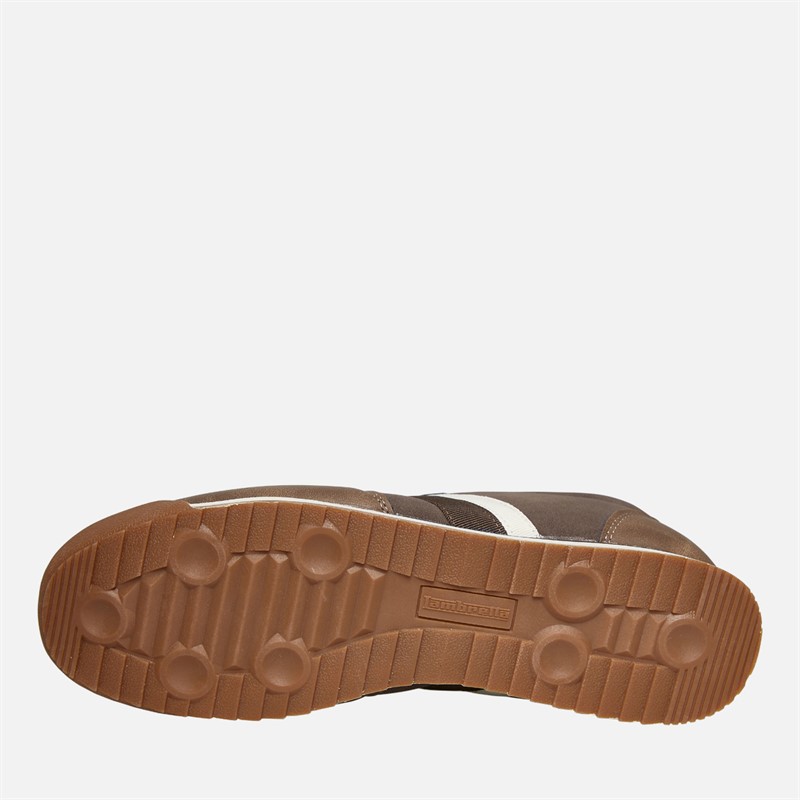 Lambretta Mens Diego Trainers Chocolate/Cream