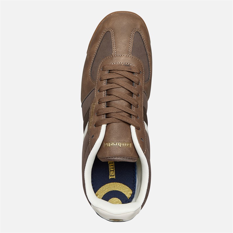 Lambretta Mens Diego Trainers Chocolate/Cream