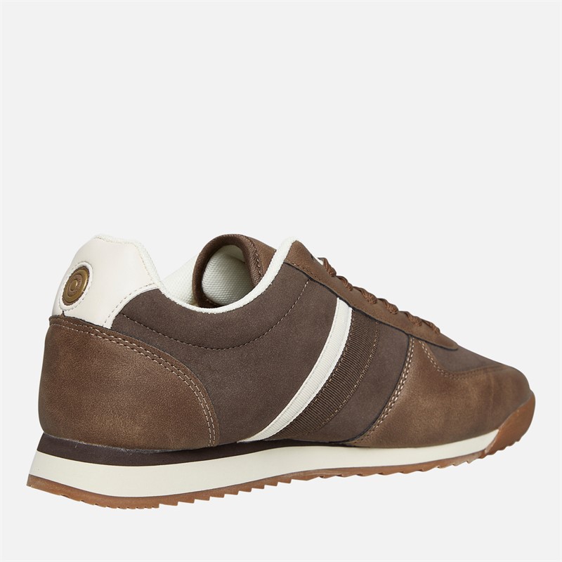 Lambretta Mens Diego Trainers Chocolate/Cream