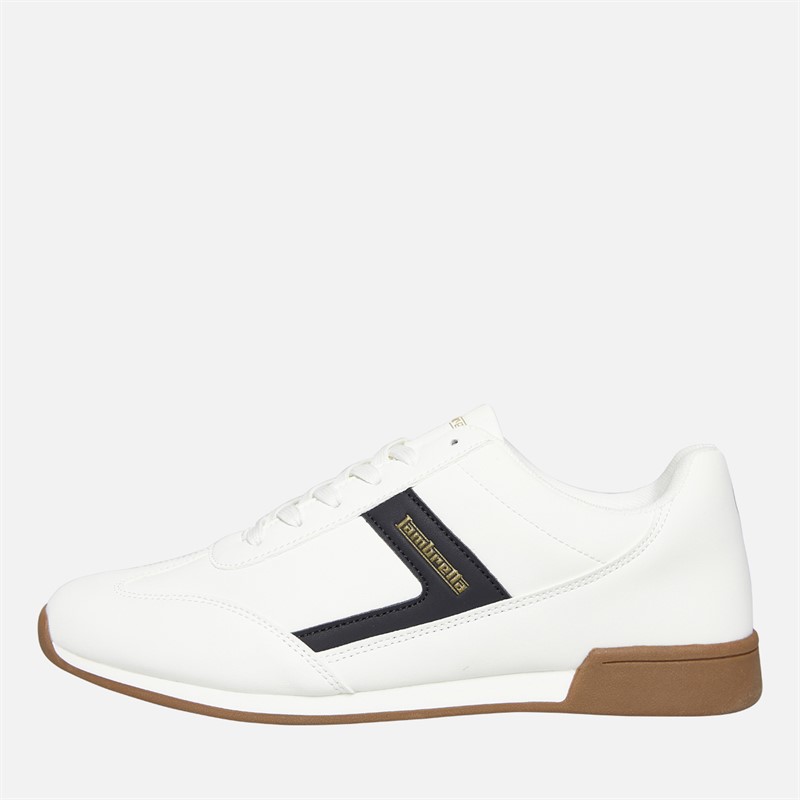 Lambretta Mens Panther Trainers White/Black