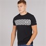 Lambretta Mens Two Tone Panel T-Shirt Black/White