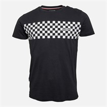 Lambretta Mens Two Tone Panel T-Shirt Black/White