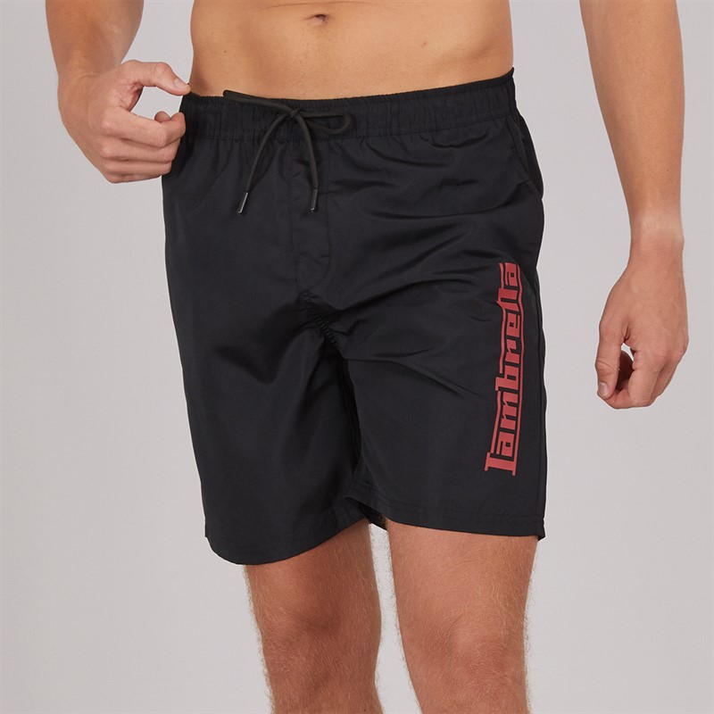 Lambretta Mens Swim Shorts Black - Size 38