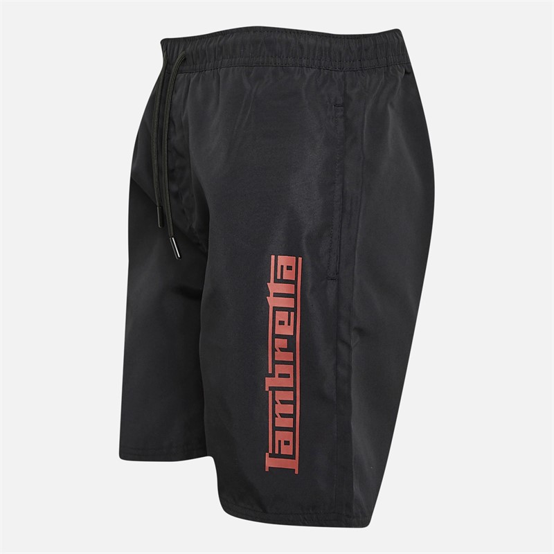 Lambretta Mens Swim Shorts Black